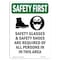 Signmission OSHA Sign, Glasses And, 14in X 10in Plastic, 10" W, 14" H, Portrait OS-SF-P-1014-V-11284 - alternate 1